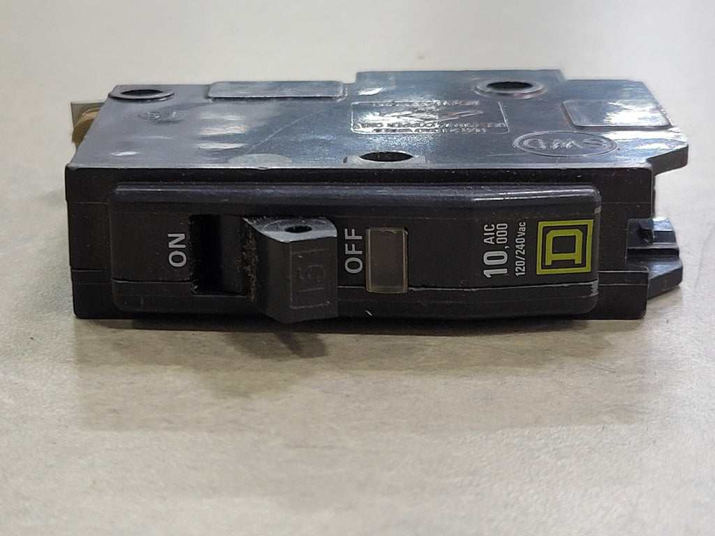 SQUARE D 15 Amp, 1 Pole, 120/240 Volts Circuit Breaker QOB115