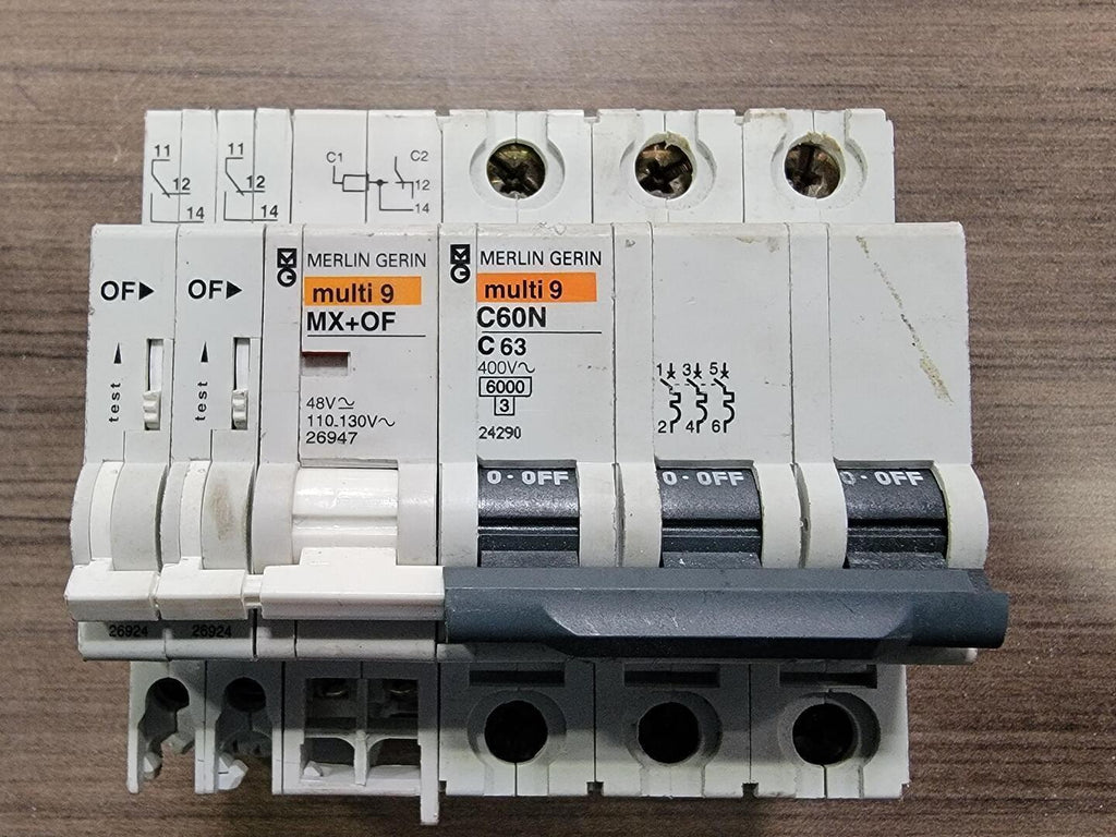 MERLIN GERIN 63 Amp, 3 Pole, 400 Volts Circuit Breaker C60N-C63
