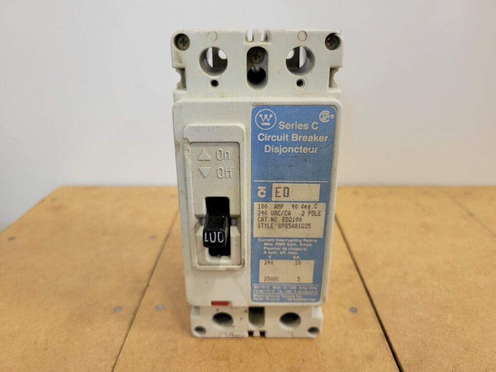 WESTINGHOUSE 100 Amp, 2 Pole, 240 Volts Circuit Breaker ED2100