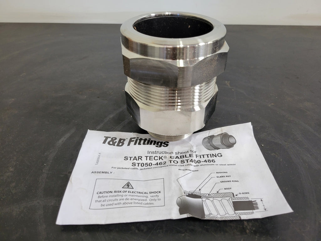 THOMAS BETTS 2" Star Teck Jacketed Metal-Clad Cable Fitting ST200-476SS