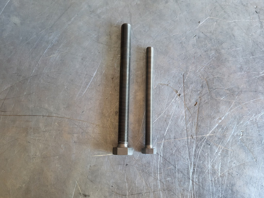 Scrap - 5/8 x 7.5" and 1/2 x 6" Stainless Steel Full Threaded Hex Bolts 