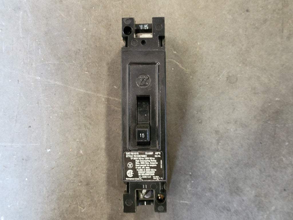 WESTINGHOUSE 15 Amp, 1 Pole, 350 volts Circuit Breaker FB1015
