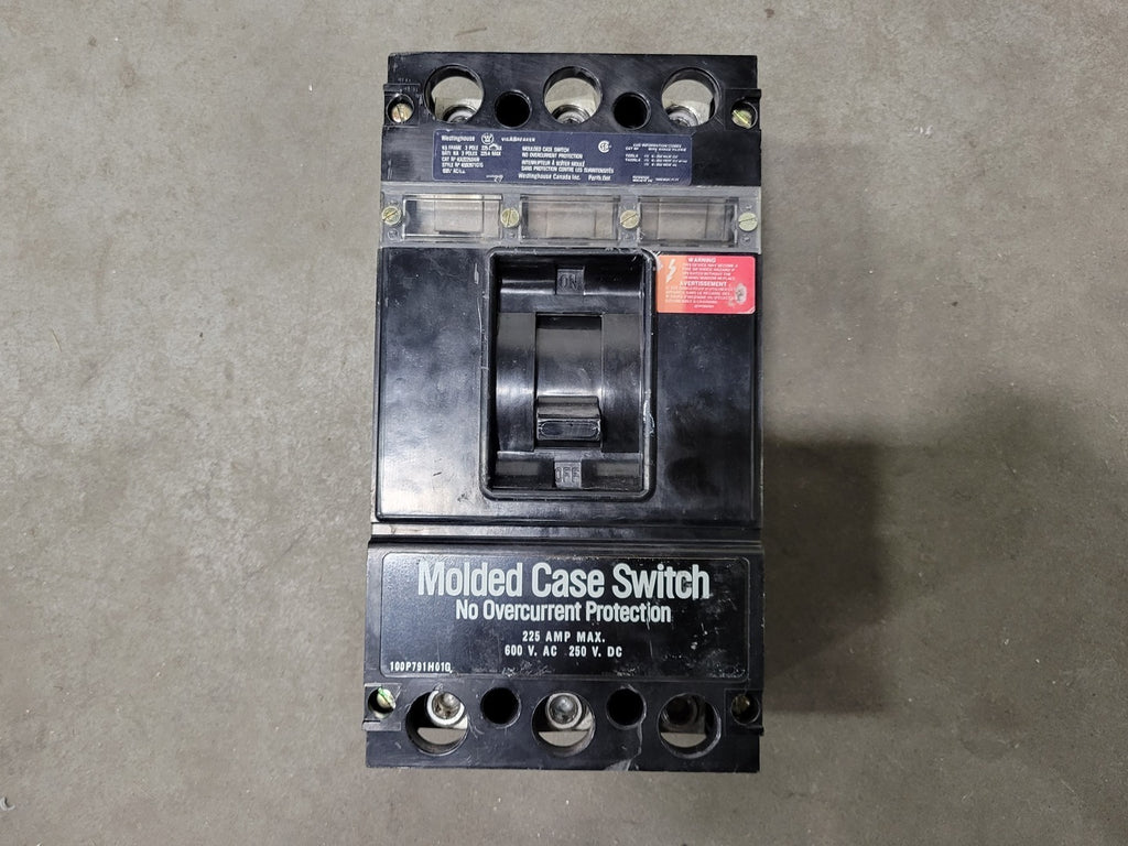 WESTINGHOUSE 225 Amp, 3 Pole, 600 Volts Circuit Breaker KA3225SNW