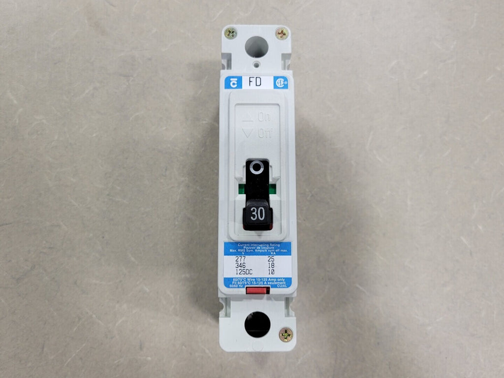 CUTLER-HAMMER 30 Amp, 1 Pole, 277 Volts Circuit Breaker FD1030