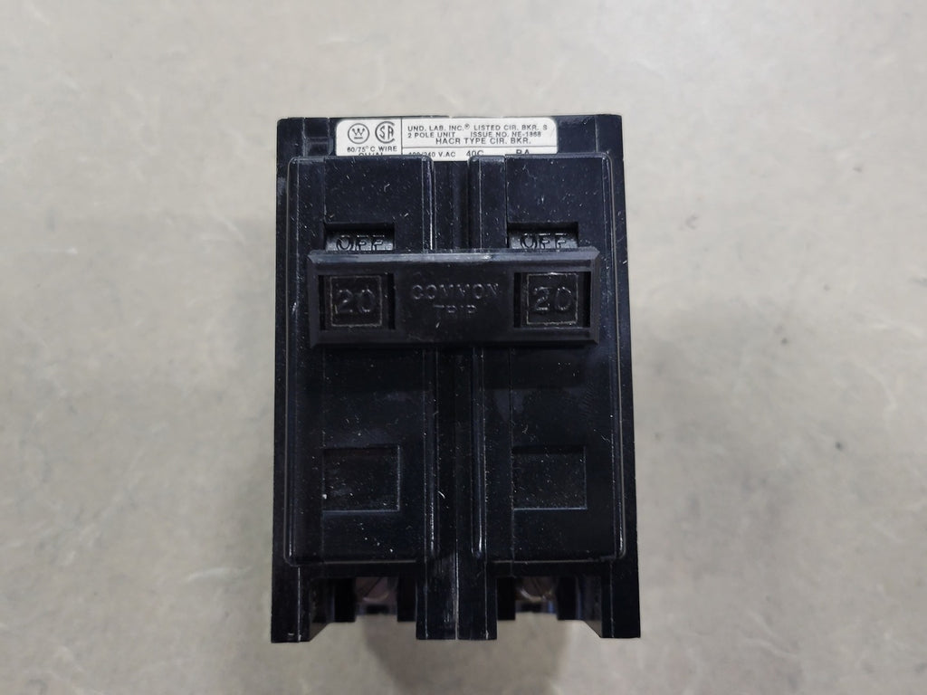 WESTINGHOUSE 20 Amp, 2 Pole, 120/240 Volts Circuit Breaker BA2020