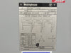 WESTINGHOUSE 300 kVA Transformer, 600 pri. volts, 208Y/120 sec. volts DT-3