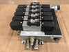 SMC Manifold NVV5FS2-01T1-051-02T w/ 5 Solenoid Valves NVFS2200-3FZ