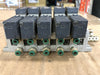 SMC Manifold NVV5FS2-01T1-051-02T w/ 5 Solenoid Valves NVFS2200-3FZ