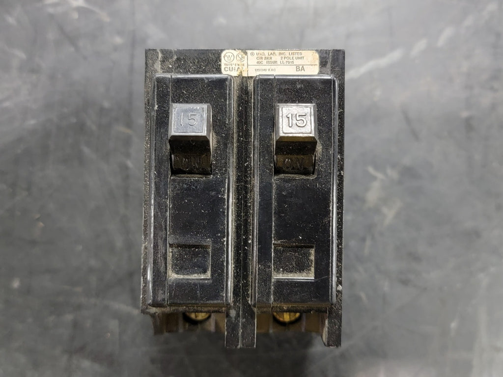 WESTINGHOUSE 15 Amp, 2 Pole, 120/240 volts Circuit Breaker BA215