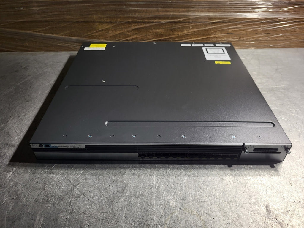 CISCO 12 GE SFP Ethernet Ports Switch WS-C3750X-12S-S w/ 350WAC Power Supply
