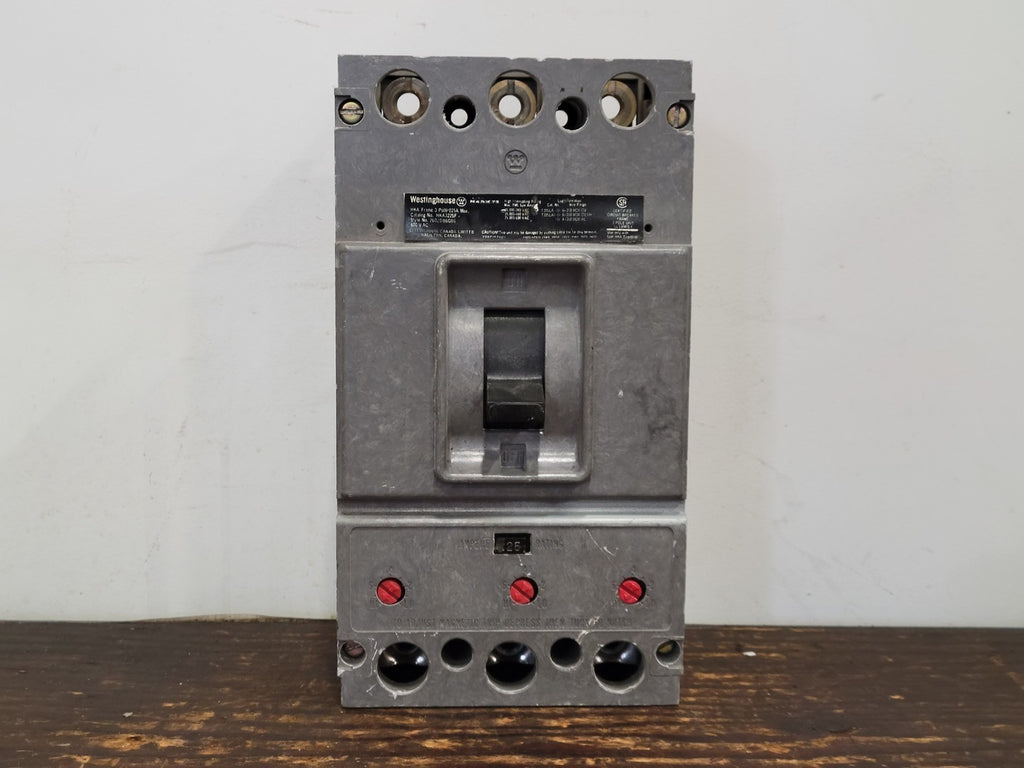 WESTINGHOUSE 225 Amp, 3 Pole, 600 Volts Circuit Breaker Frame w/ 125 Amp Trip
