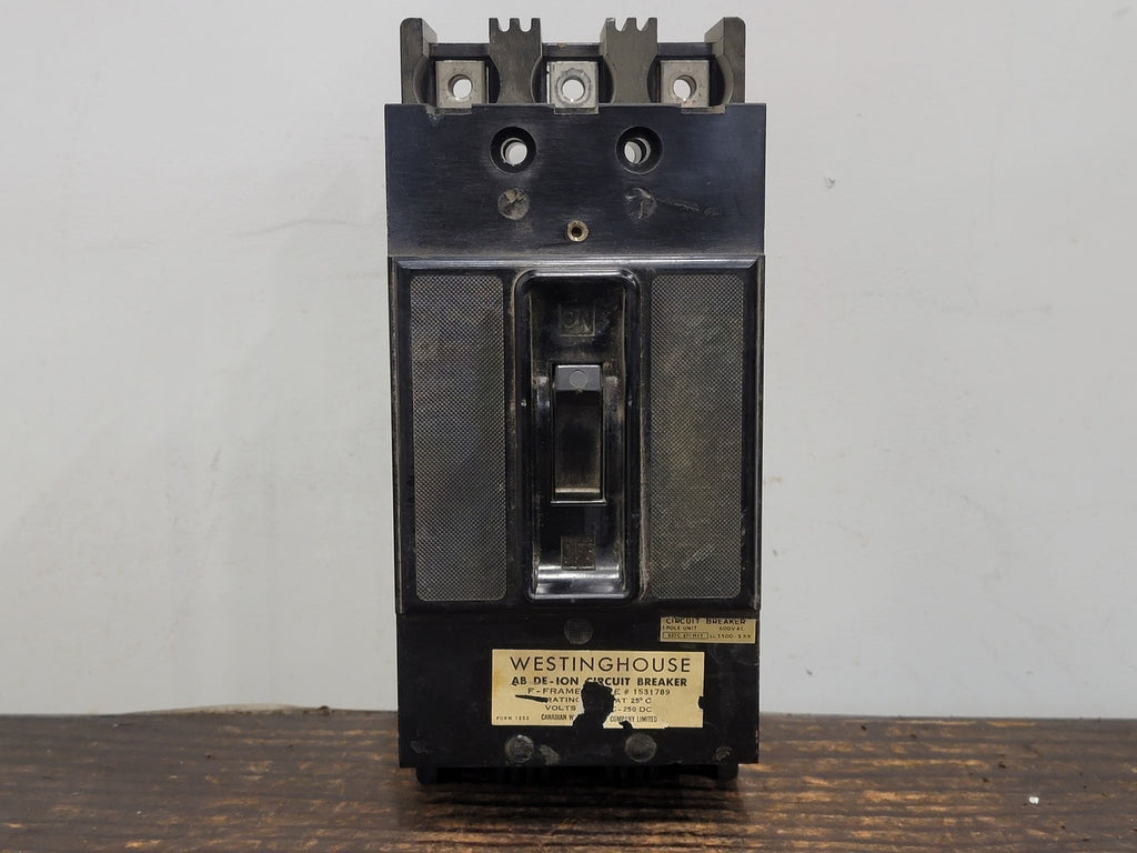 WESTINGHOUSE 100 Amp, 3 Pole, 600 Volts Circuit Breaker 