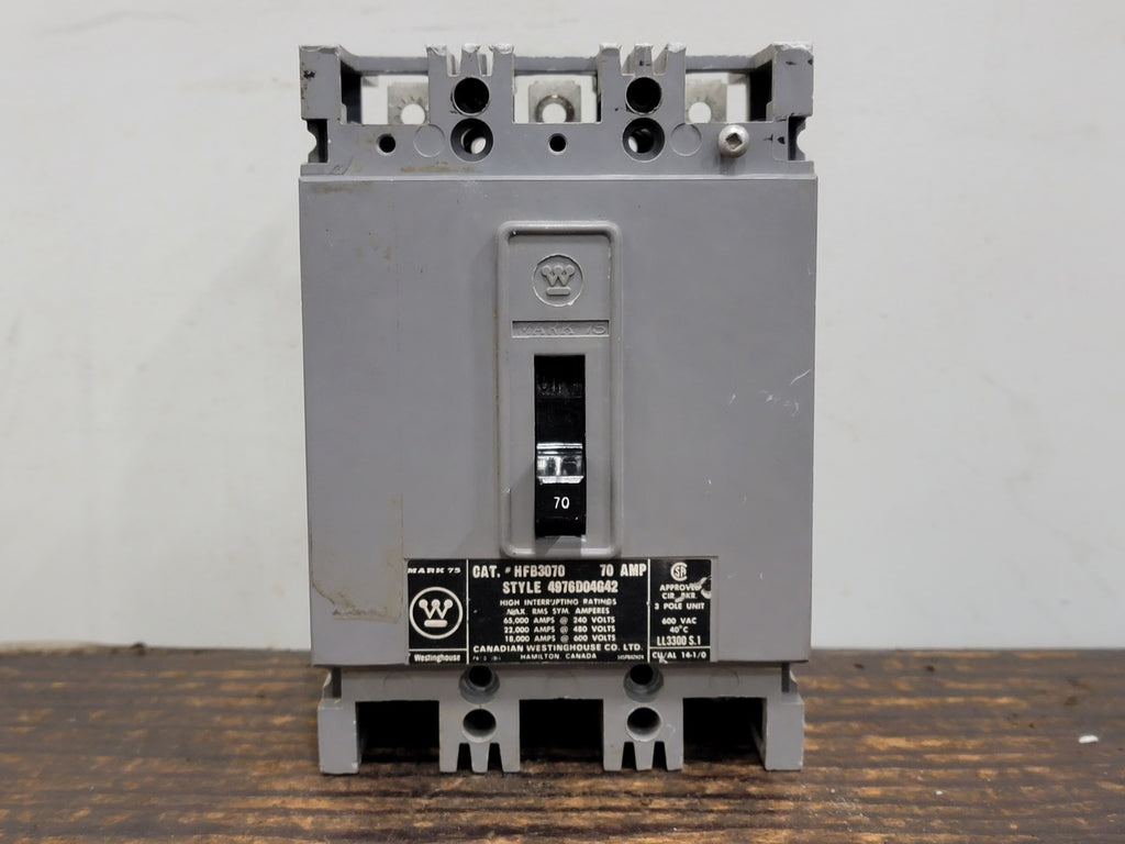 WESTINGHOUSE 70 Amp 3 Pole Circuit Breaker HFB3070