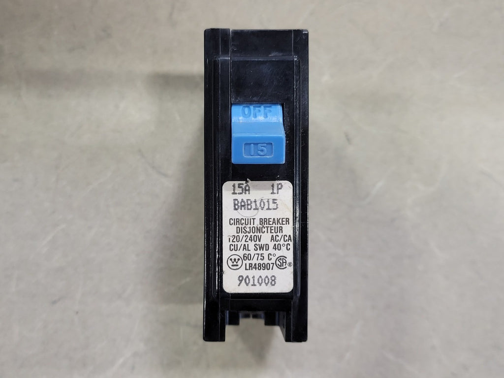WESTINGHOUSE 15 Amp, 1 Pole, 120/240 volts Circuit Breaker BAB1015