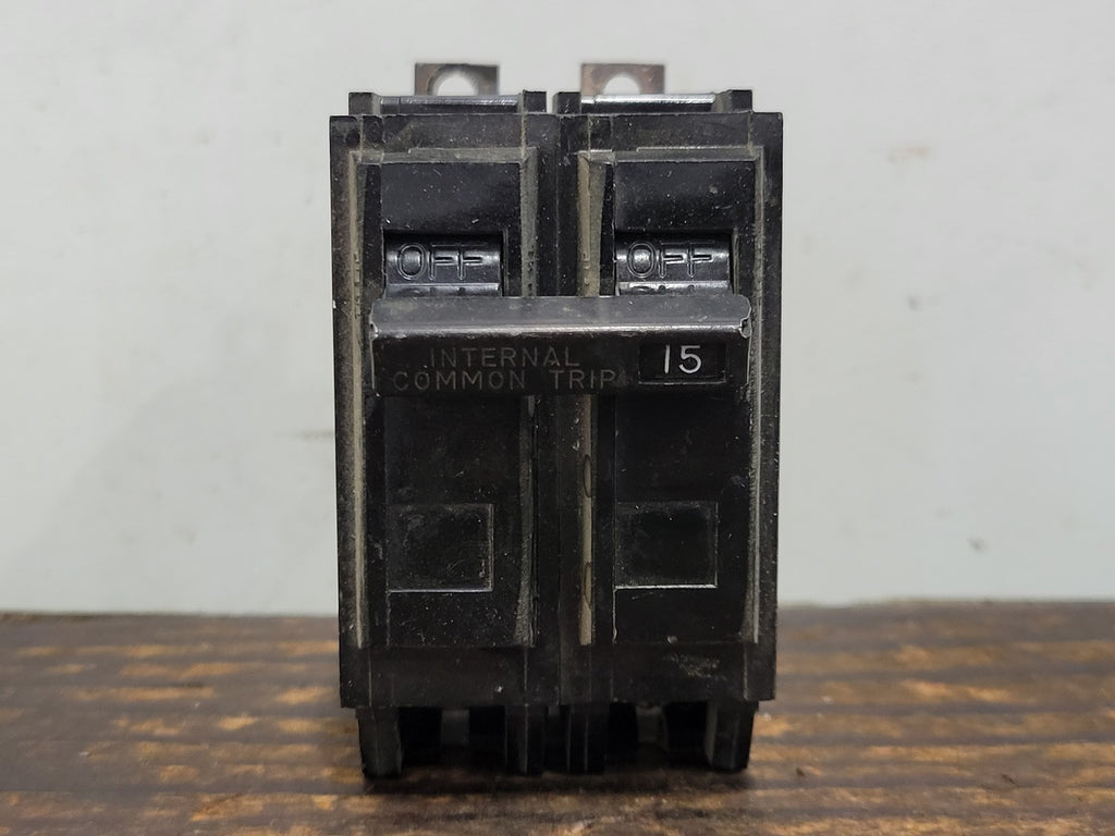 GENERAL ELECTRIC 15 Amp, 2 Pole, 120/240 Volts Circuit Breaker THQB2115