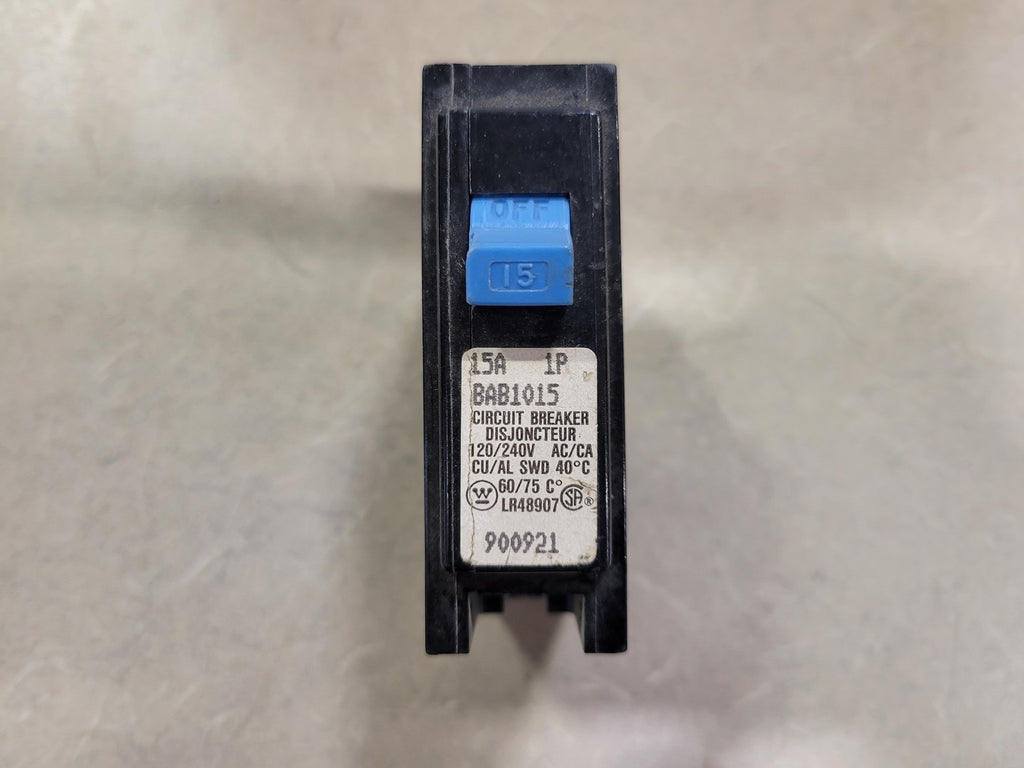 WESTINGHOUSE 15 Amp, 1 Pole, 120/240 Volts Circuit Breaker BAB1015