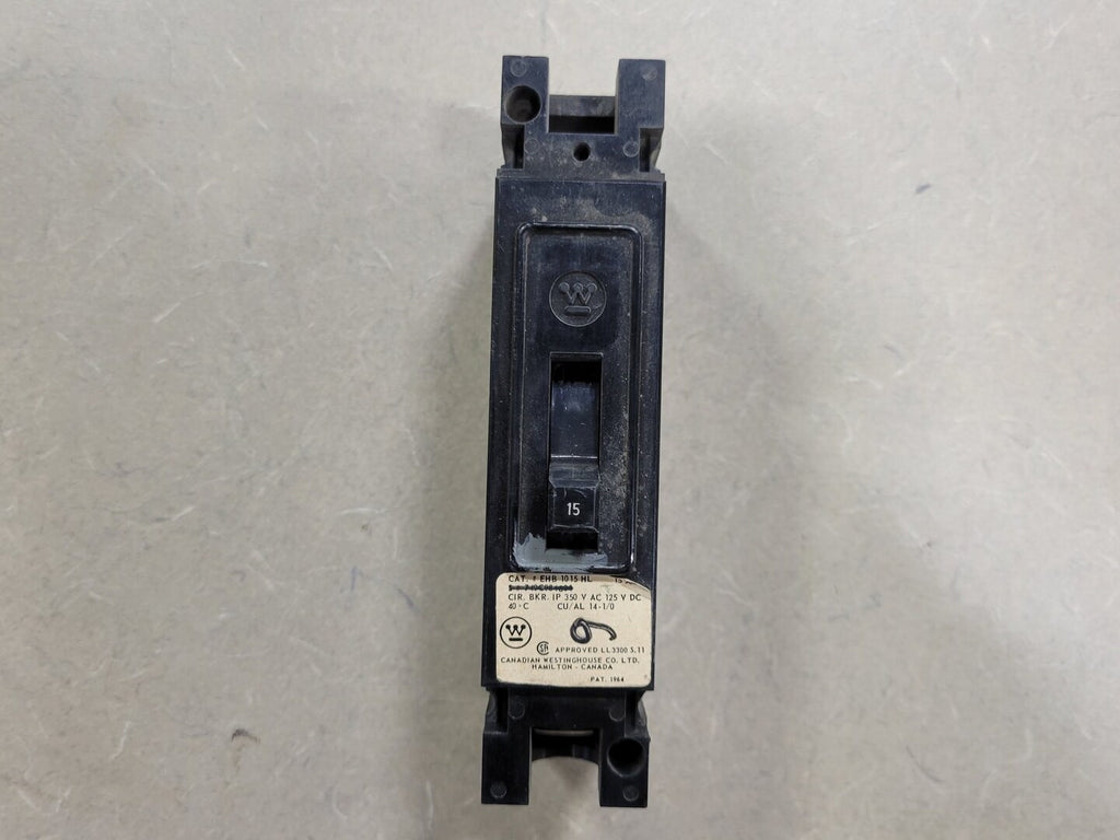 WESTINGHOUSE 15 Amp, 1 Pole, 350 Volts Circuit Breaker EHB1015HL