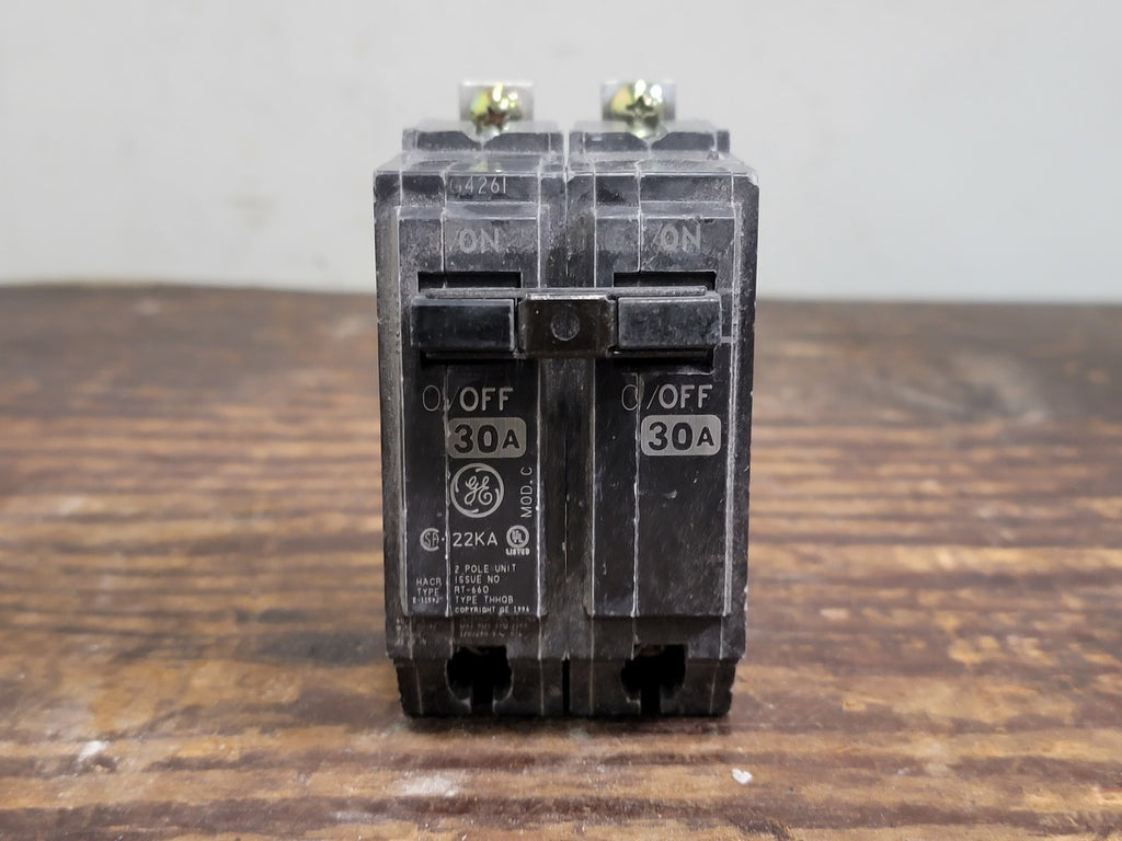 GENERAL ELECTRIC 30 Amp, 2 Pole, 120/240 Volts Circuit Breaker THHQB230
