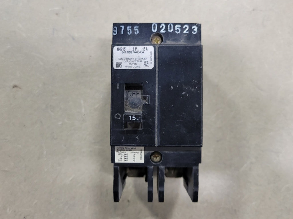 FEDERAL PIONEER 15 Amp, 2 Pole, 347/600 volts Circuit Breaker NH215