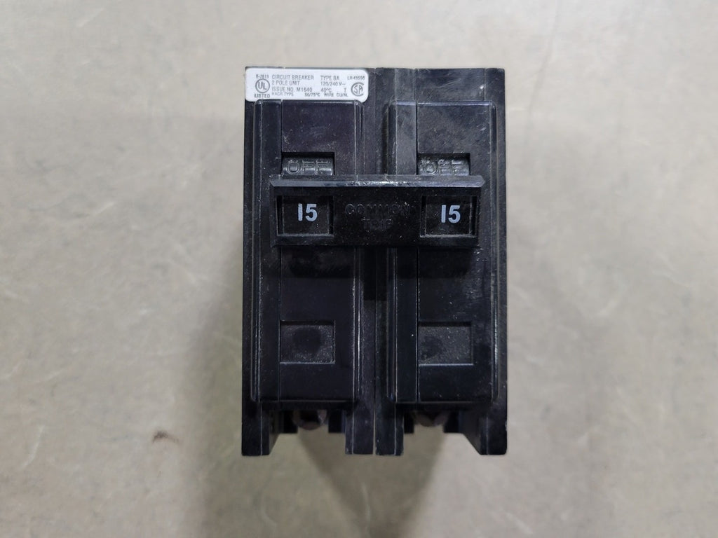 CUTLER-HAMMER 15 Amp, 2 Pole, 120/240 Volts Circuit Breaker BA215