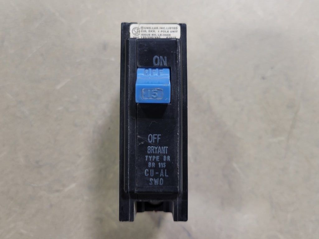 BRYANT 15 Amp, 1 Pole, 120/240 Volts Circuit Breaker BR115