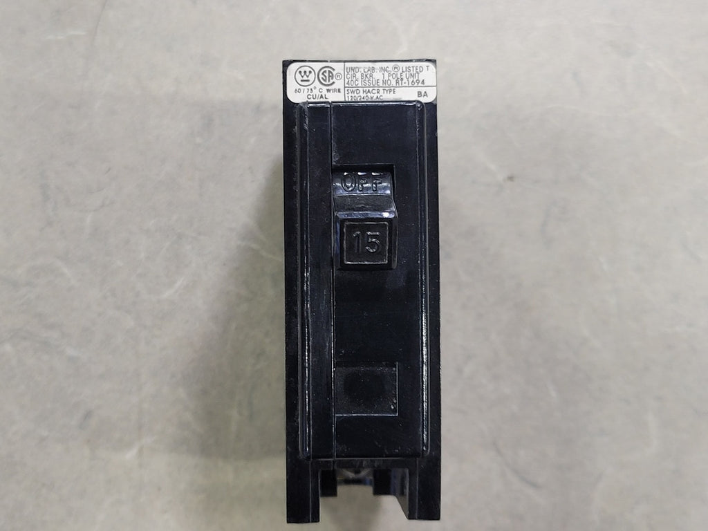WESTINGHOUSE 15 Amp, 1 Pole, 120/240 volts Circuit Breaker BA115