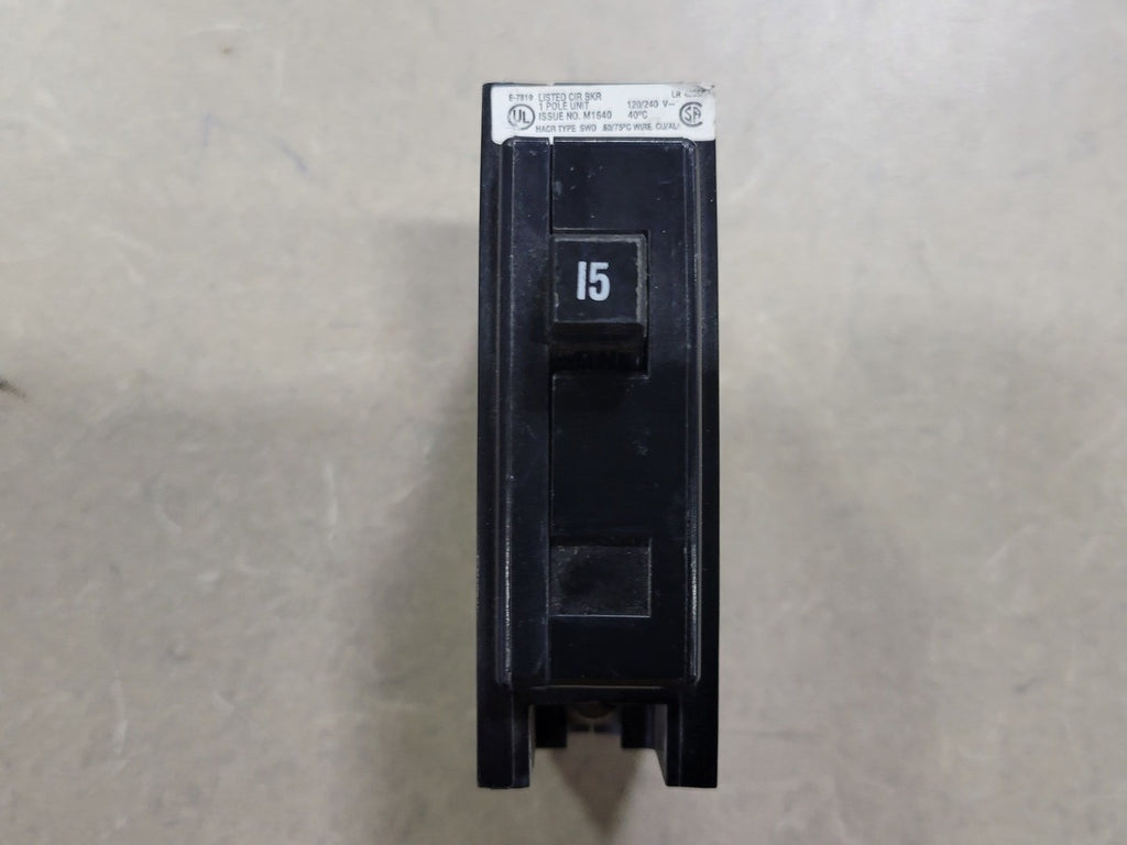 CUTLER-HAMMER 15 Amp, 1 Pole, 120/240 Volts Circuit Breaker QBHW1015