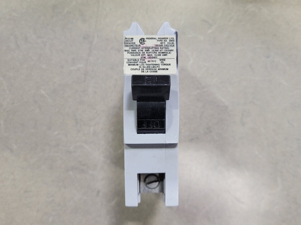 FEDERAL PIONEER 15 Amp, 1 Pole, 120/240 volts Circuit Breaker NA115