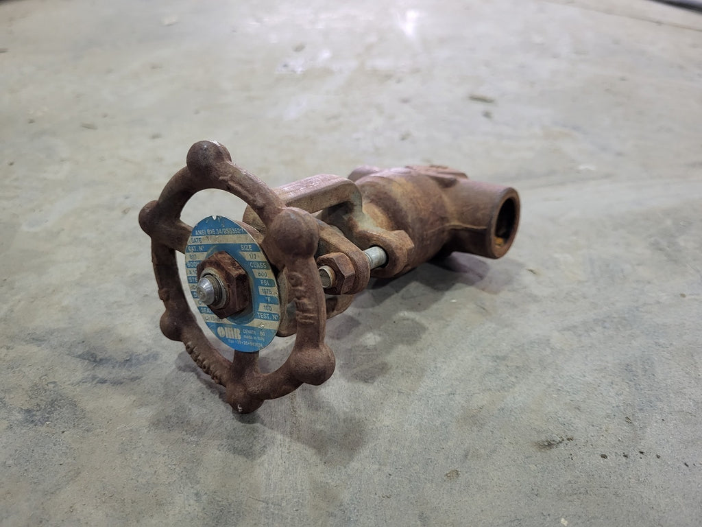 OMB Scrap - 1/2" Class 800 Gate Valve B16.34