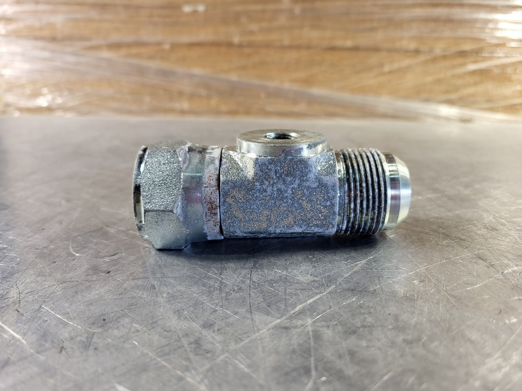 BOSCH HYDRAULIC CONNECTIONS LTD. NPT Female -04 and JIC Male & Female -16 Threads Run Tee Adapter A-PJ6-69-0416