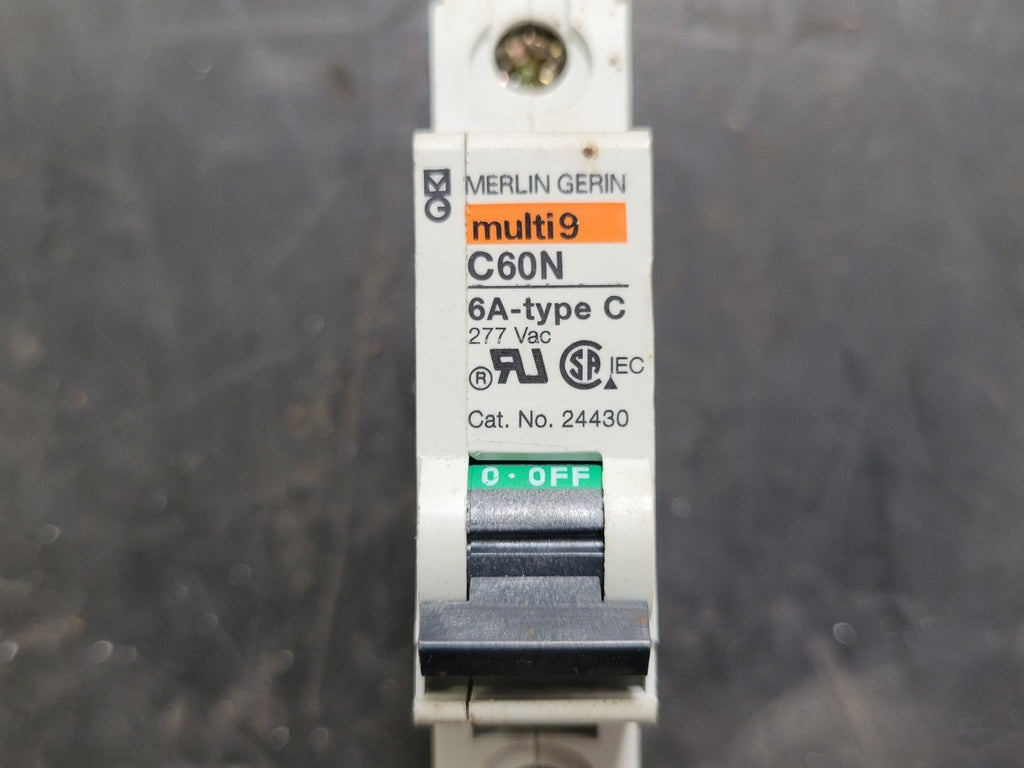 MERLIN GERIN 6 Amp, 1 Pole, 277 volts Circuit Breaker 24430