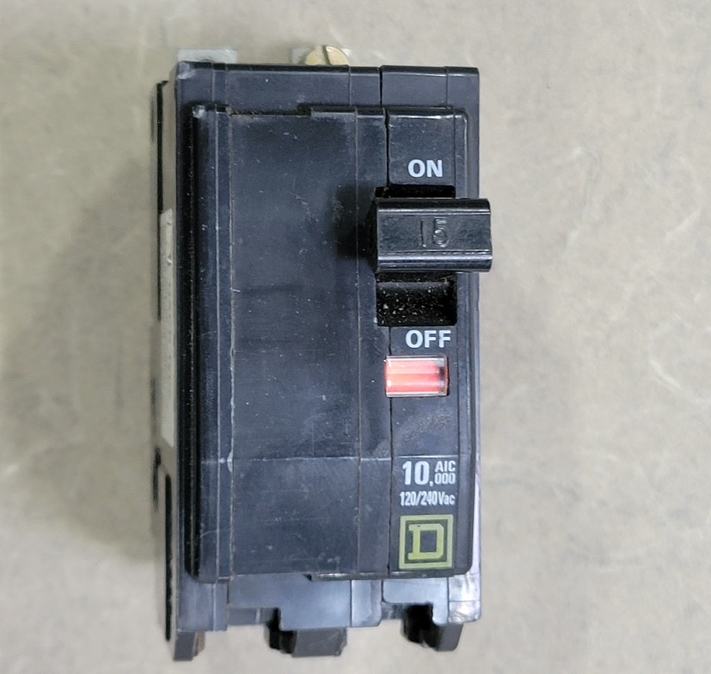 SQUARE D 15 Amp, 2 Poles, 120/240 volts Circuit Break QOB215