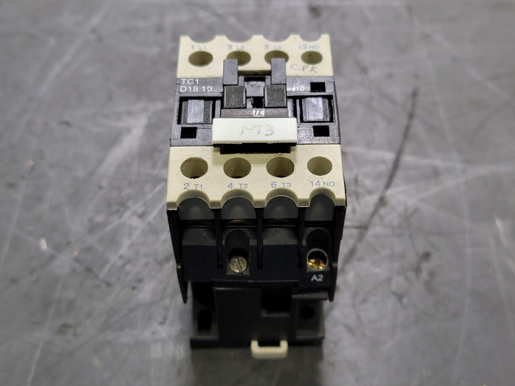 TC 18 Amp, 3 Pole, 480 VAC Coil Contactor TC1-D18 10