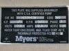 MYERS 1/3 hp 165 GPM Sewage Pump ME33S-03B
