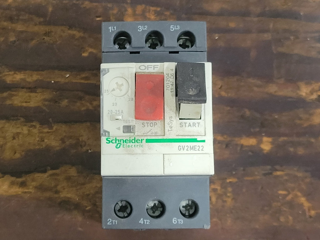 SCHNEIDER ELECTRIC 20-25 Amp, 3 Pole, 690 Volts Circuit Breaker GV2ME22 