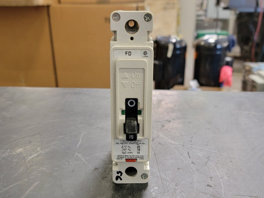 EATON 15 Amp, 1 Pole, 347 volts Circuit Breaker FD1015