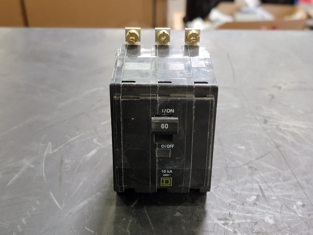 SQUARE D 60 Amp 3 Pole Circuit Breaker QOB360