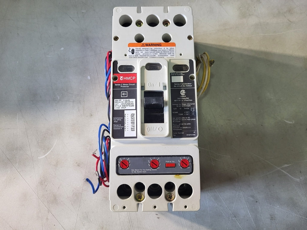 EATON CUTLER-HAMMER 250 Amp, 3 Pole, 600 volts Circuit Breaker HMCP250C5S