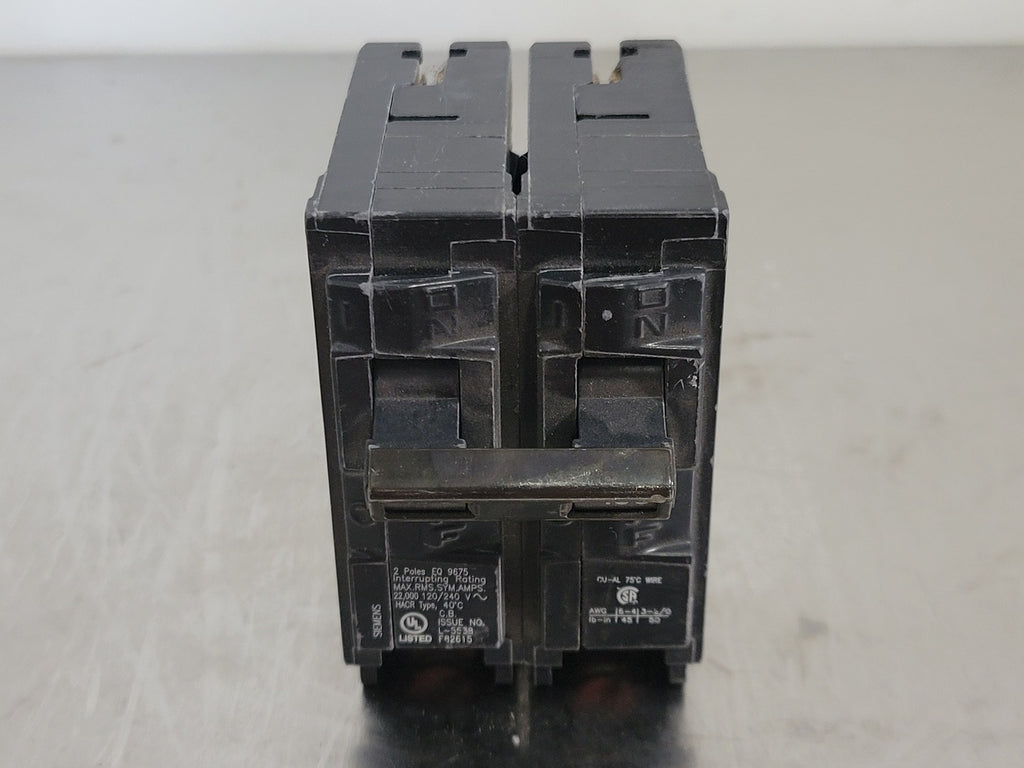 SIEMENS 100 Amp, 2 Pole, 120/240 volts Circuit Breaker EQ9675