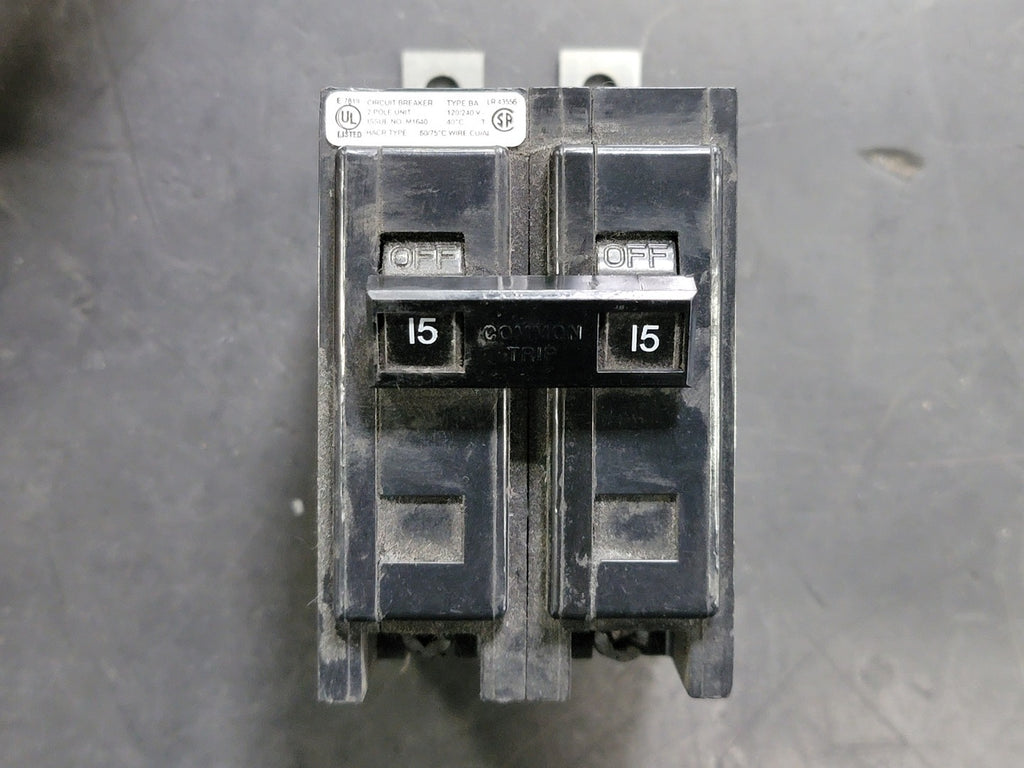 CUTLER-HAMMER 15 Amp, 2 Pole, 120/240 volts Circuit Breaker BA215