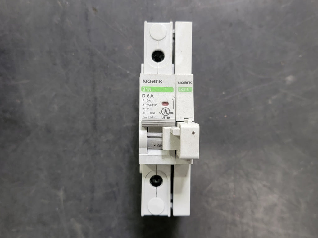 NOARK 6 Amp, 1 Pole, 240 volts Circuit Breaker B1N1D6 w/ Accessory Padlock-LK31N