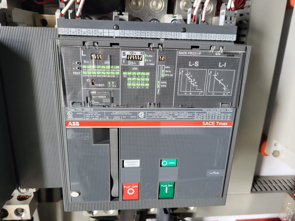 ABB 1000 Amp, 4 Pole, 600 volts Circuit Breaker Tmax T7H 1000M