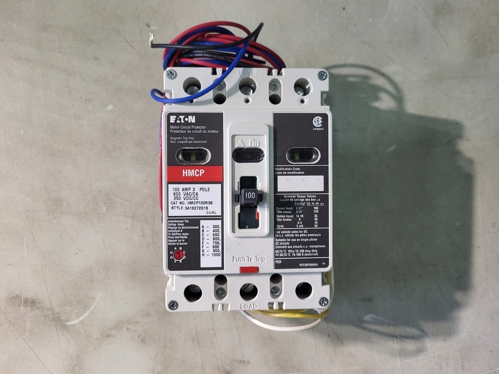 EATON 100 Amp, 3 Pole, 600 volts Circuit Breaker HMCP100R3S