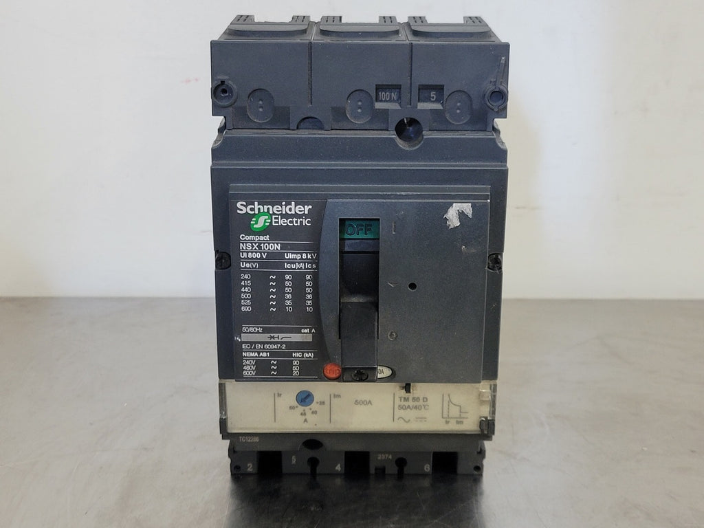 SCHNEIDER ELECTRIC 40 A, 3 Pole, 800V Circuit Breaker NSX100-160-250 w/ Trip Unit