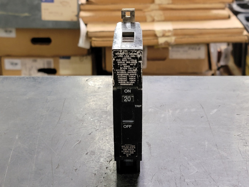 GENERAL ELECTRIC 20 Amp, 1 Pole, 277 volts Circuit Breaker TEY120
