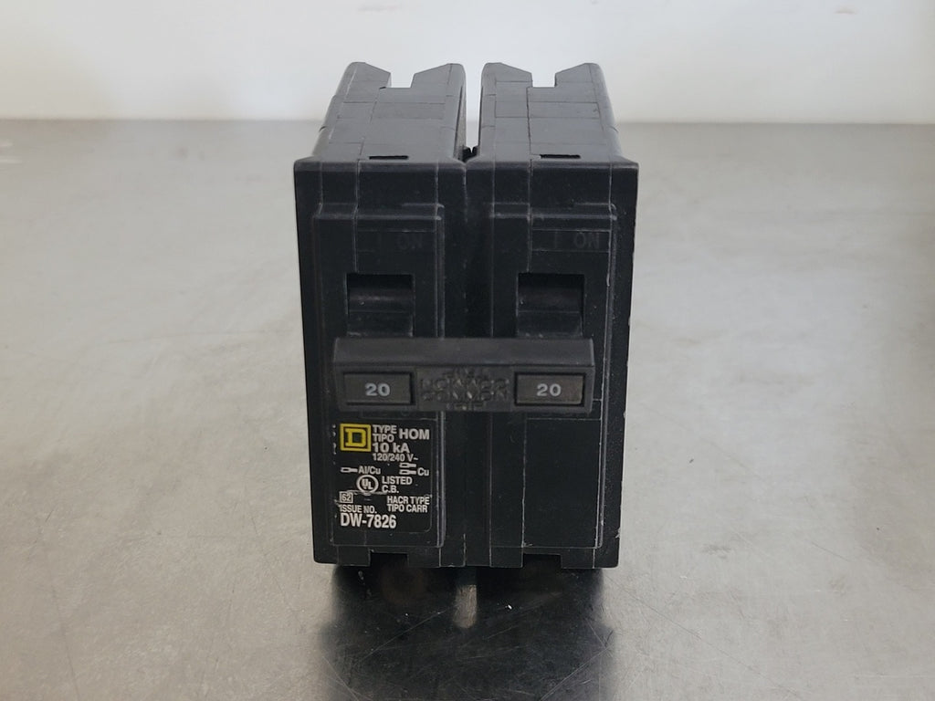 SQUARE D 20 Amp, 2 Pole, 120/240 volts Circuit Breaker HOM220