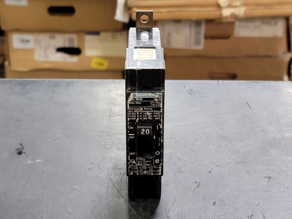 SIEMENS 20 Amp, 1 Pole, 277 volts Circuit Breaker BQD120