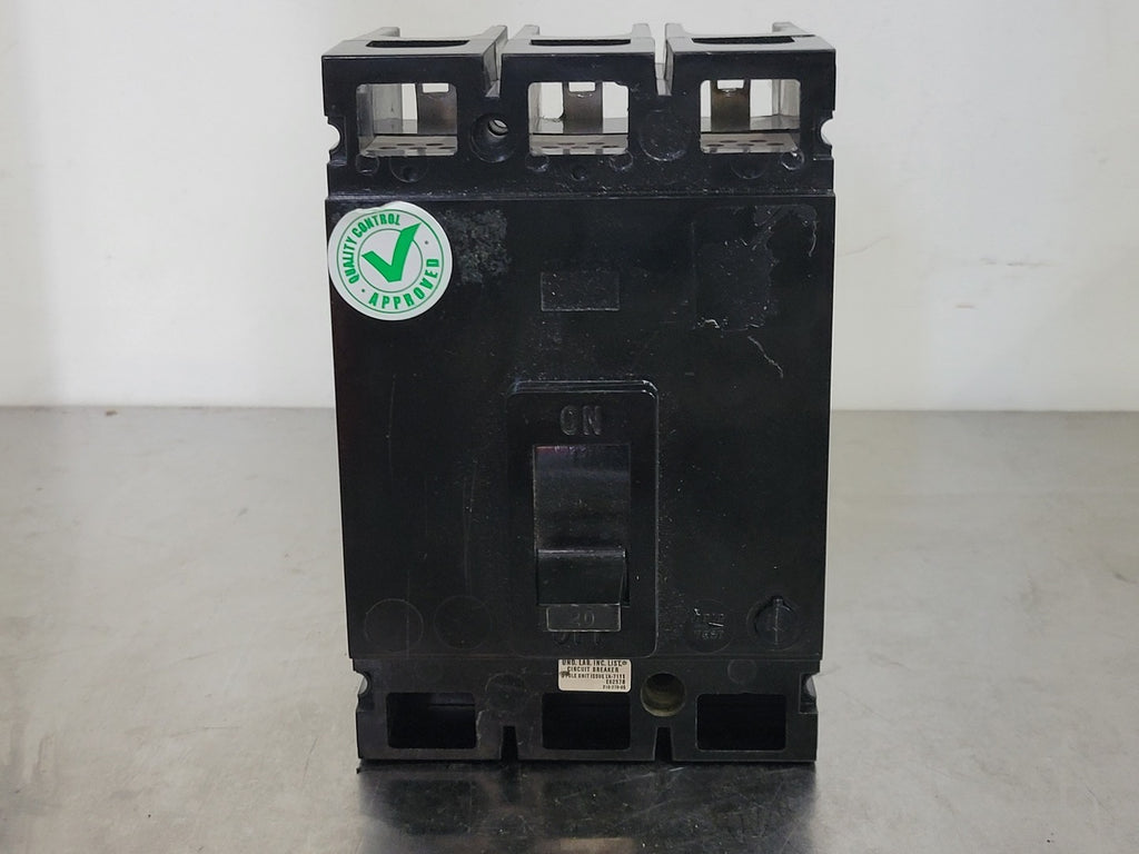 SYLVANIA 20 Amp, 3 Pole, 480 volts Circuit Breaker 