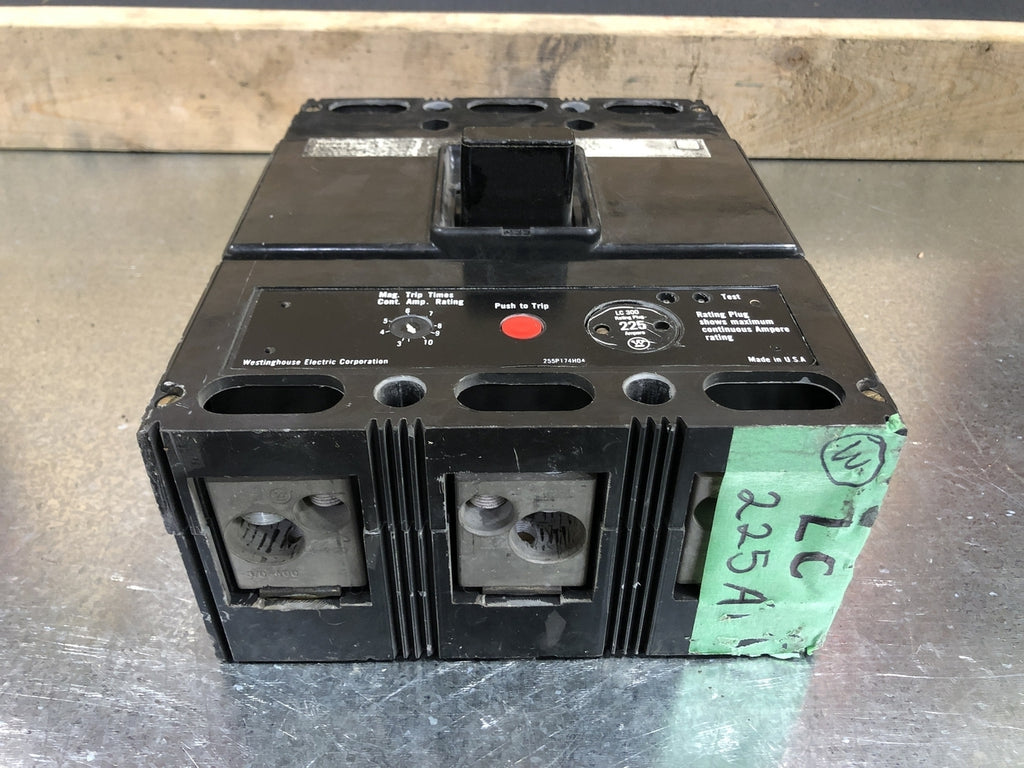 WESTINGHOUSE 225 Amp, 3 Pole, 600 volts Circuit Breaker LC300F