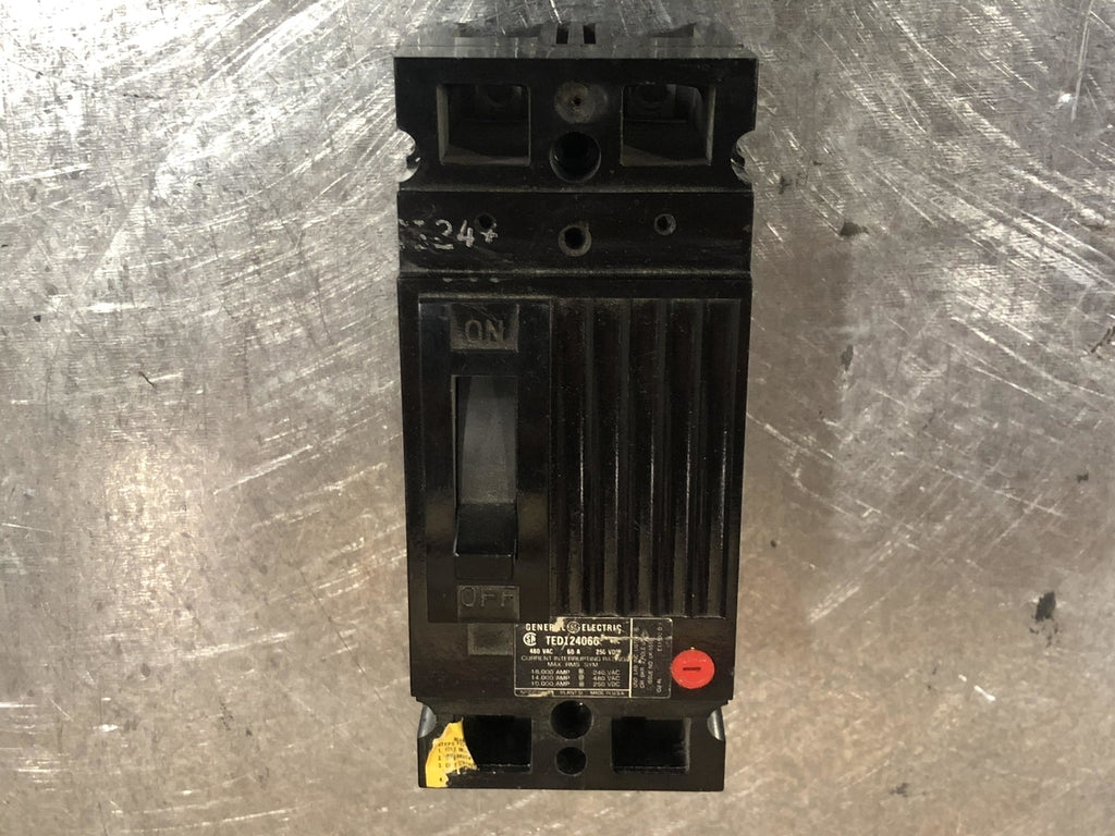 GENERAL ELECTRIC 60 Amp, 2 Pole, 480 Volts Circuit Breaker TED124060